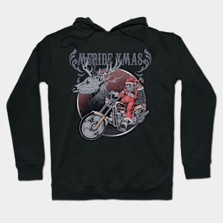 Santa Ride A Motorcycle Hoodie